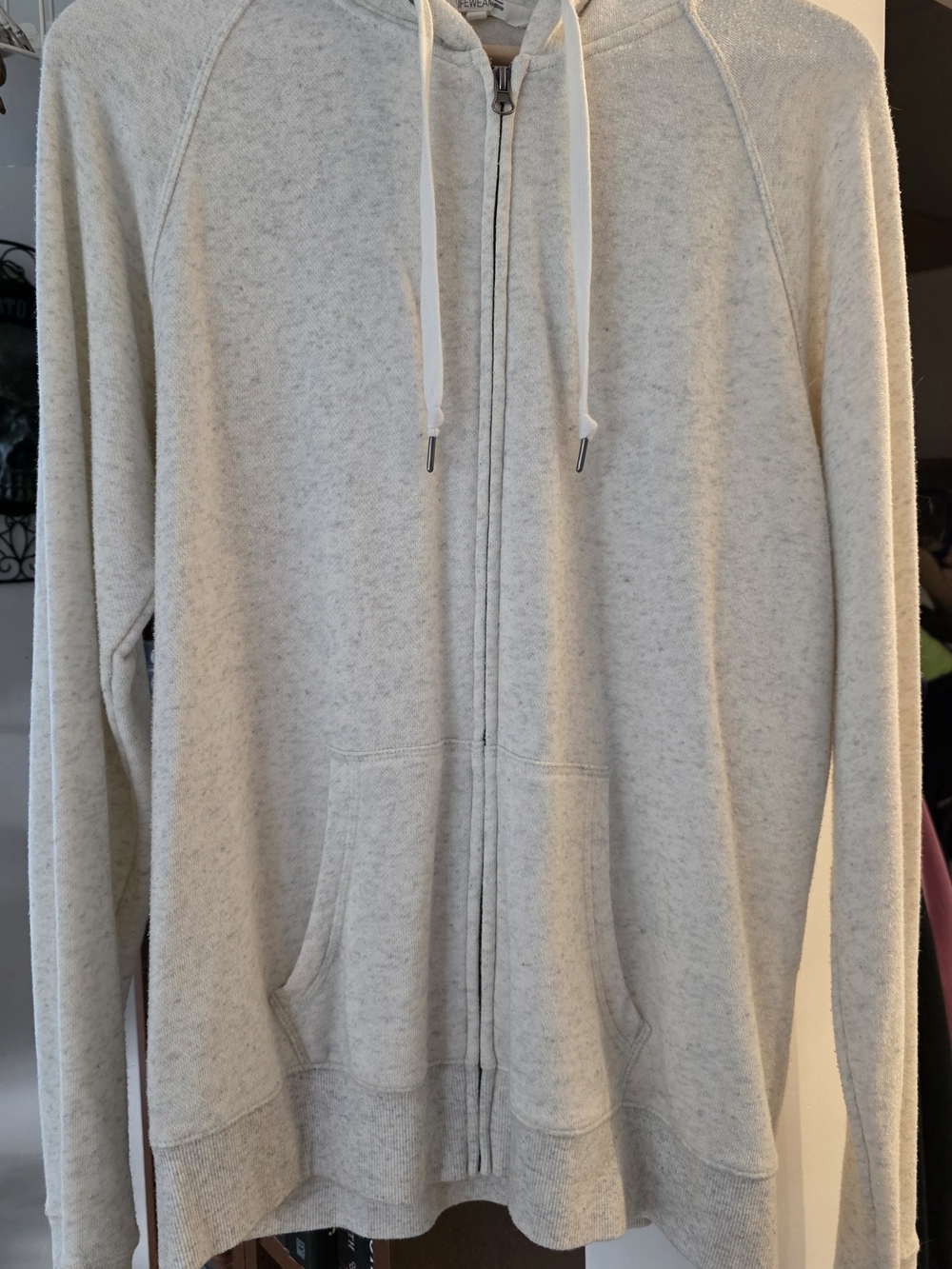 Danskin Light Gray Zip-Up Hoodie Jacket